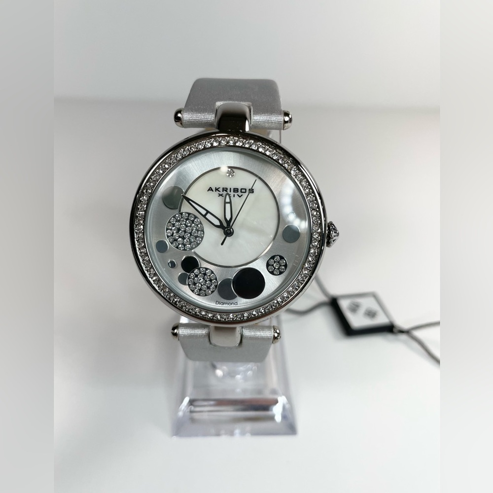 akribos xxiv Diamond womens watch AK434SL-A 3ATM WIR Sapphire Coated Crystal